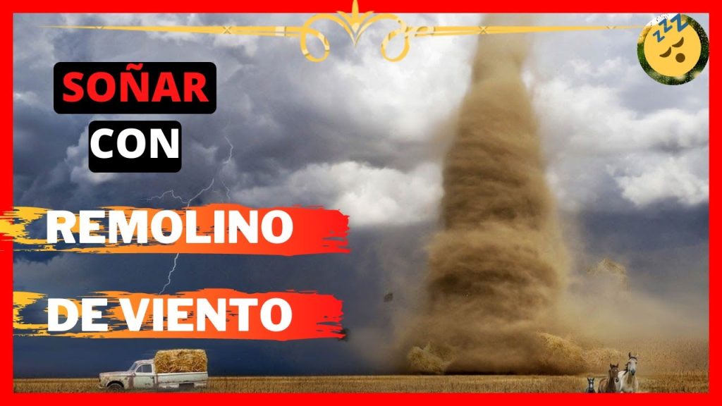 sonar con remolinos de viento y tierra